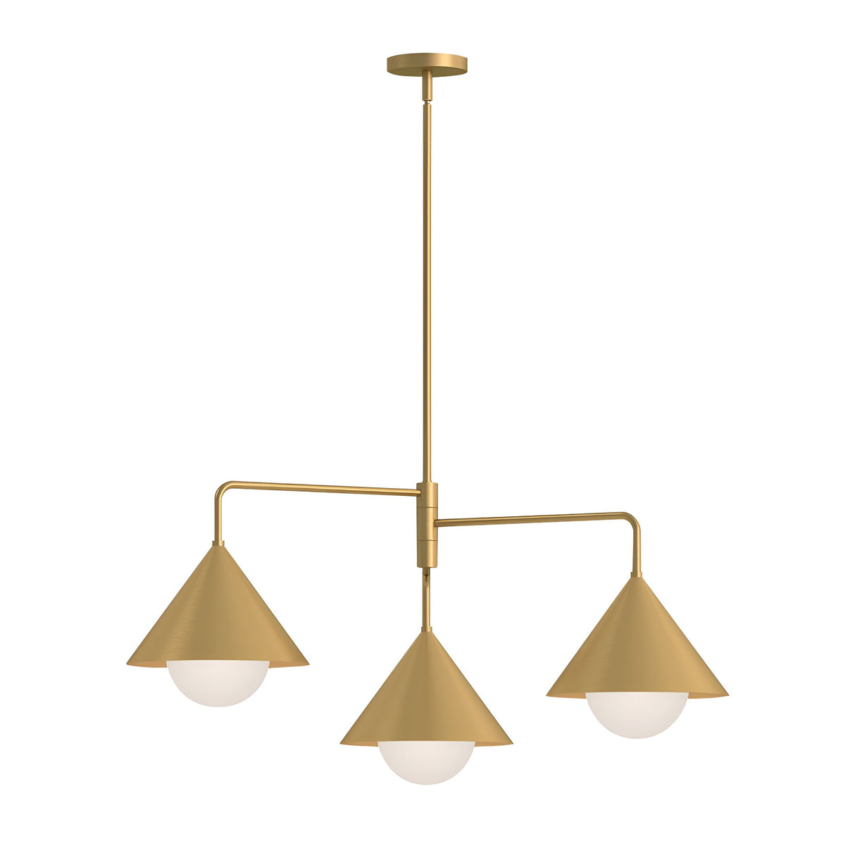 Remyck 3 Light Chandelier - Brushed Gold