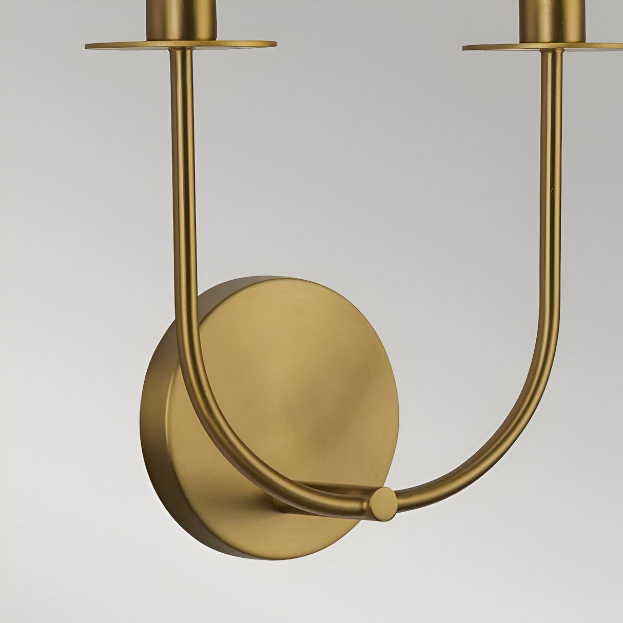 Sylvia 2 Light Glass Wall Light - Brushed Gold
