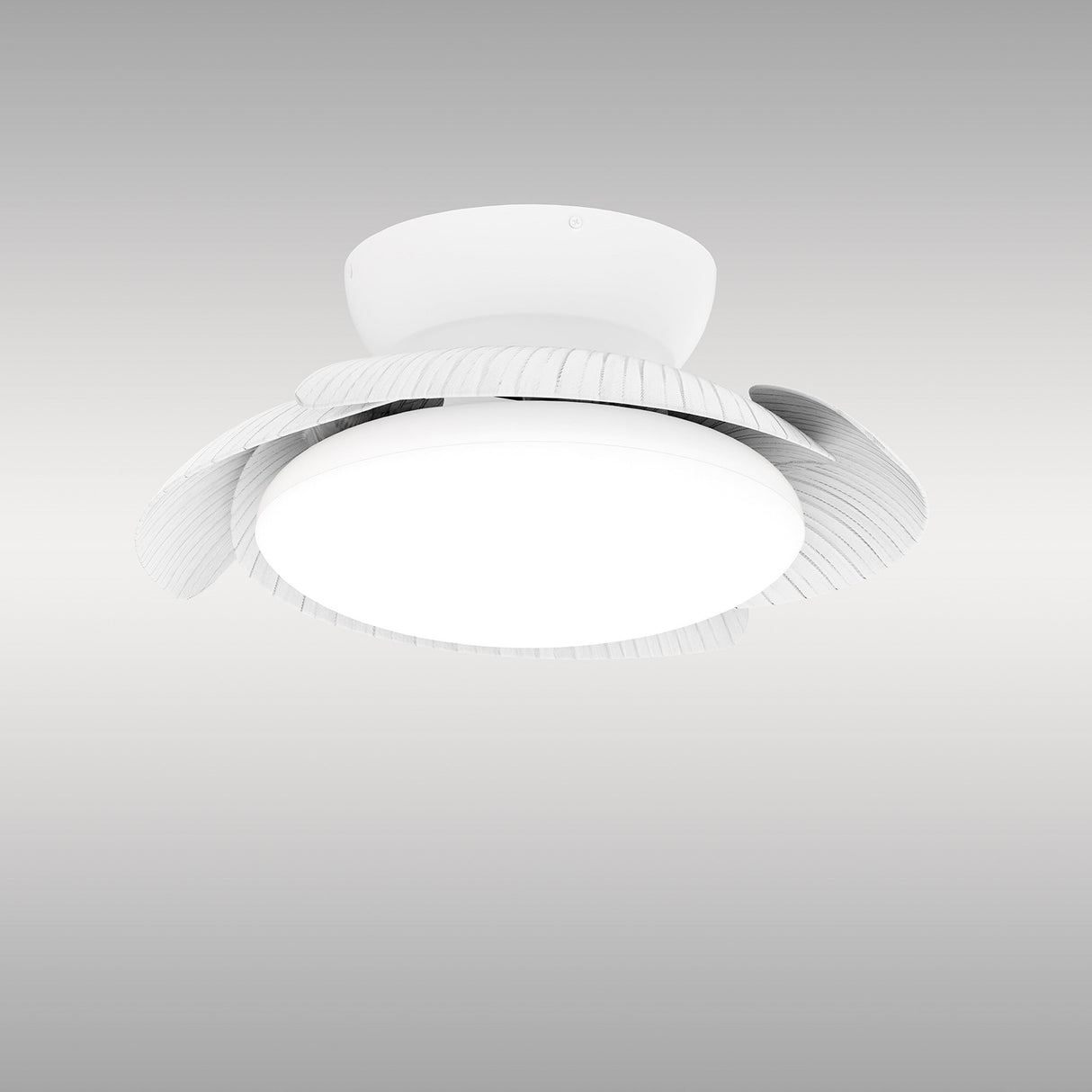 Aloha CCT Dimmable LED Ceiling Retractable Fan Light - White