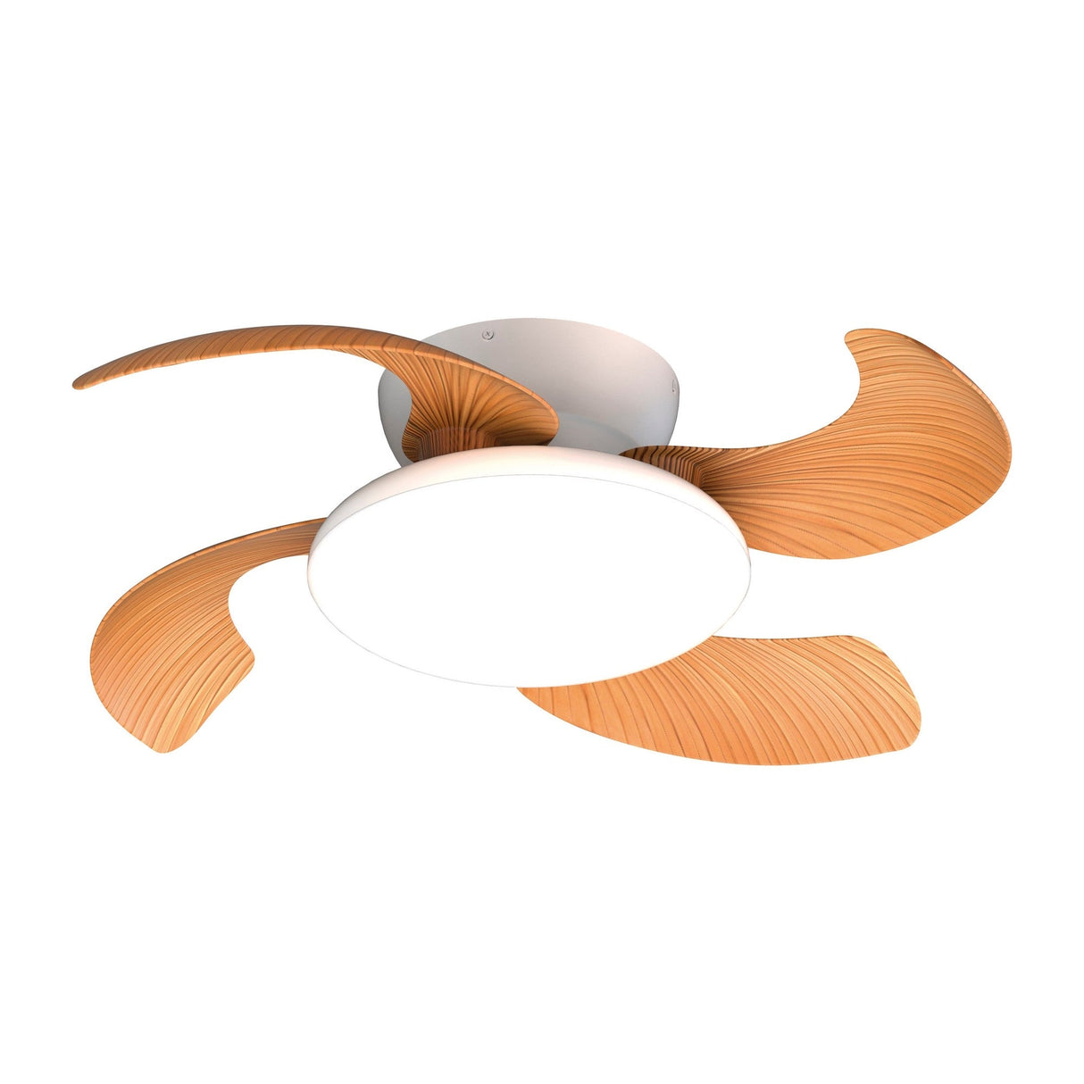 Aloha CCT Dimmable LED Ceiling Retractable Fan Light - Brown
