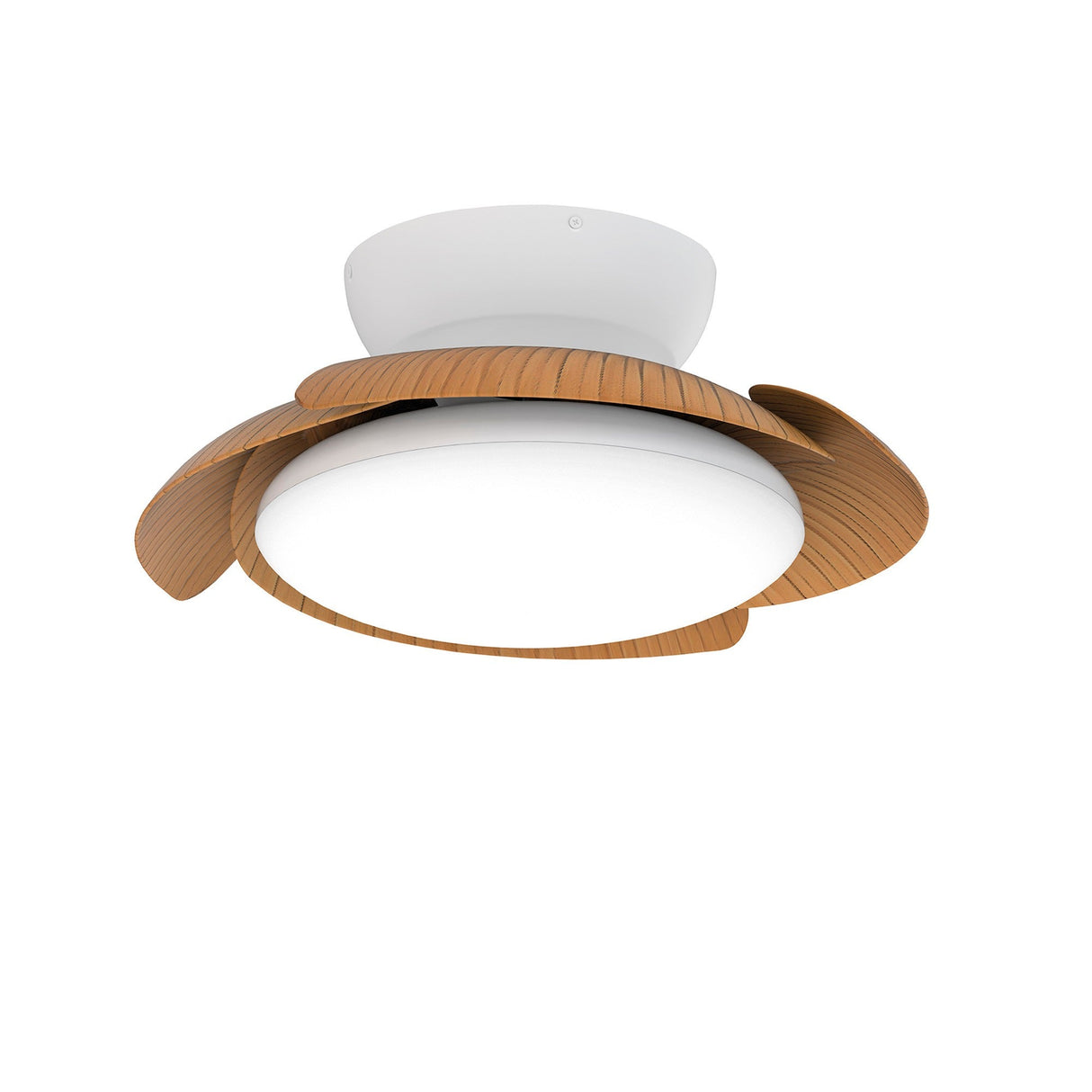 Aloha CCT Dimmable LED Ceiling Retractable Fan Light - Brown
