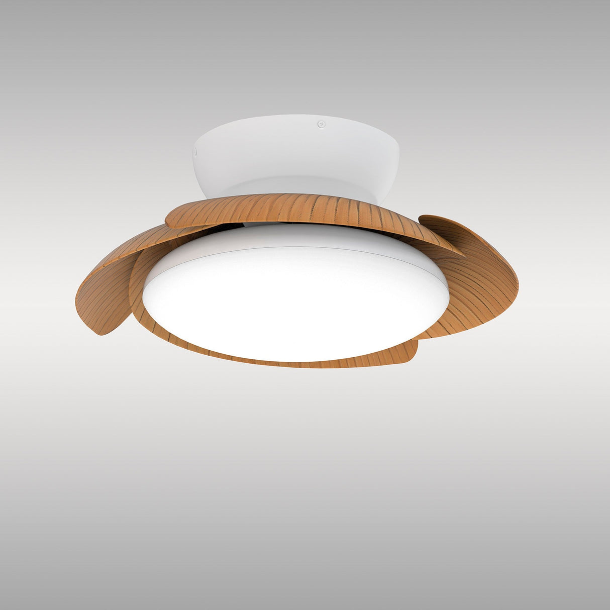 Aloha CCT Dimmable LED Ceiling Retractable Fan Light - Brown