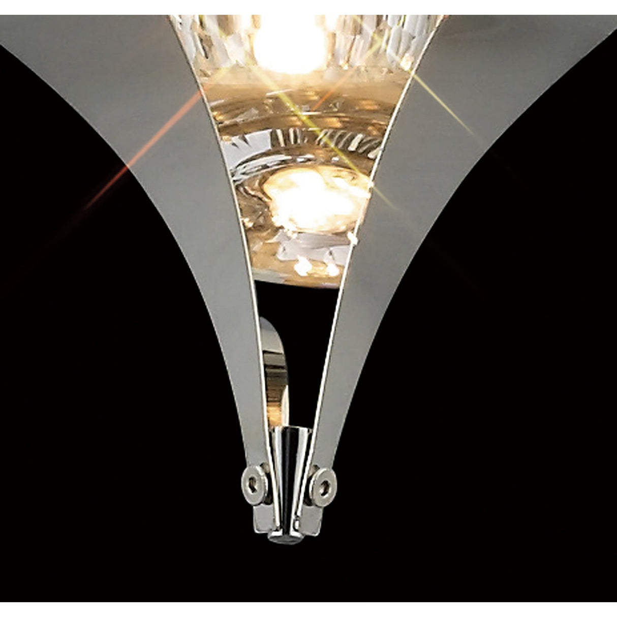 Amano Large 3 Light Crystal Cluster Pendant Light - Polished Chrome