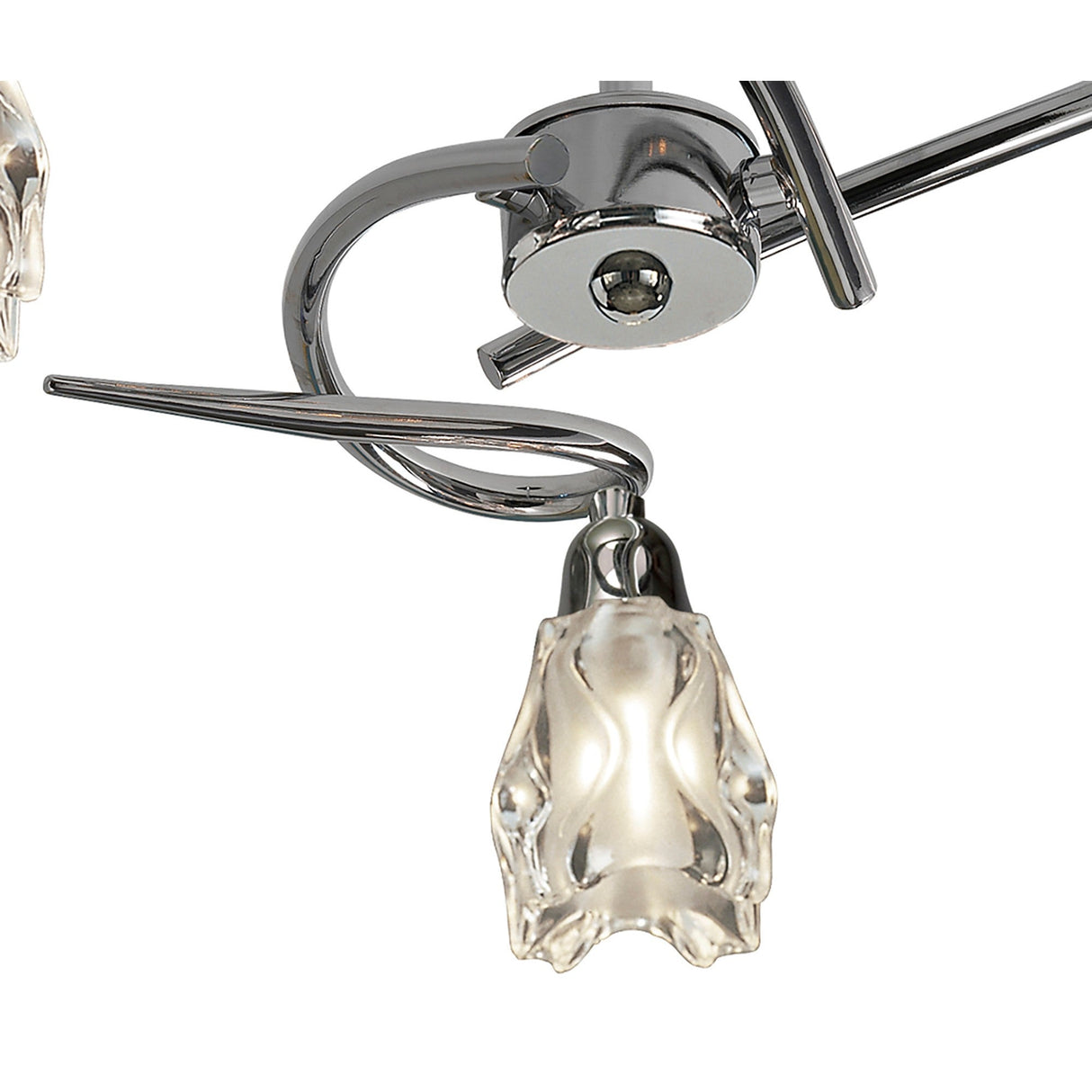 Amel 3 Light Semi-Flush Ceiling Light - Polished Chrome