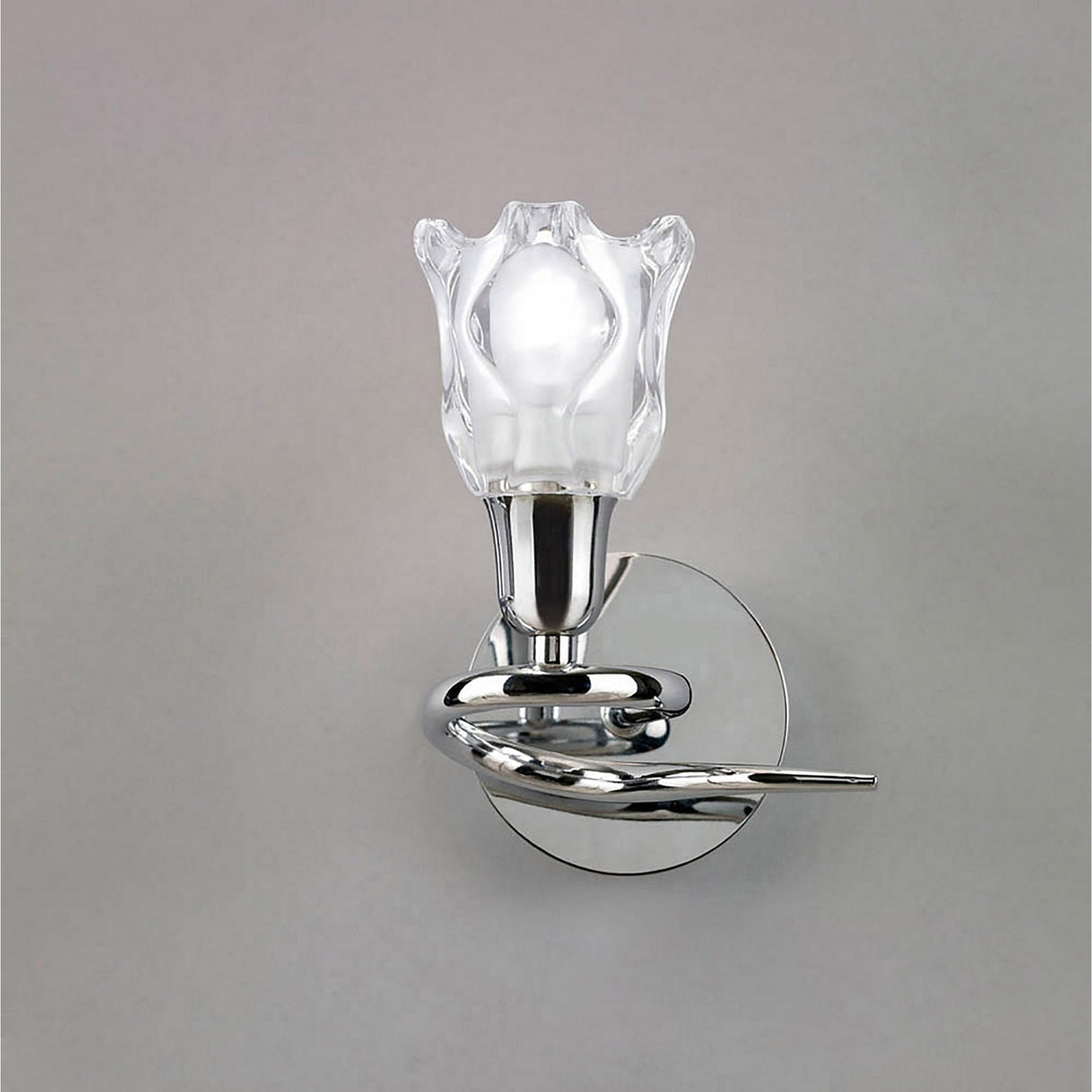 Amel 1 Light Wall Lamp - Polished Chrome