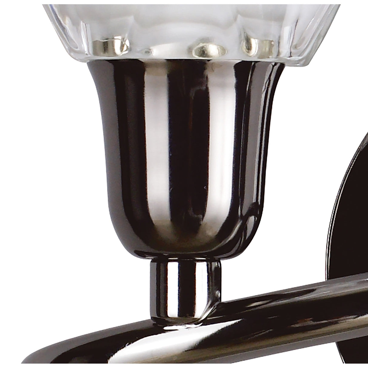 Amel 2 Light Wall Lamp - Black Chrome