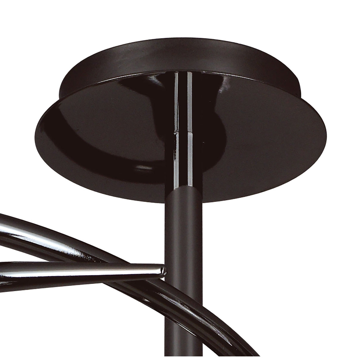 Amel 3 Light Semi-Flush Ceiling Light - Black Chrome