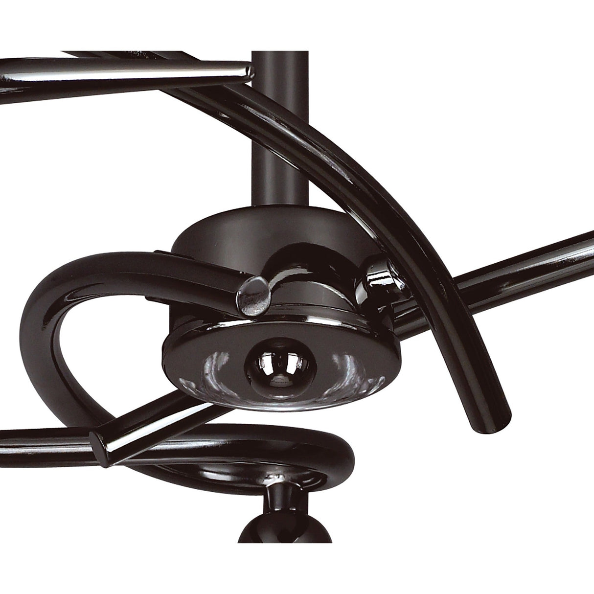 Amel 3 Light Semi-Flush Ceiling Light - Black Chrome