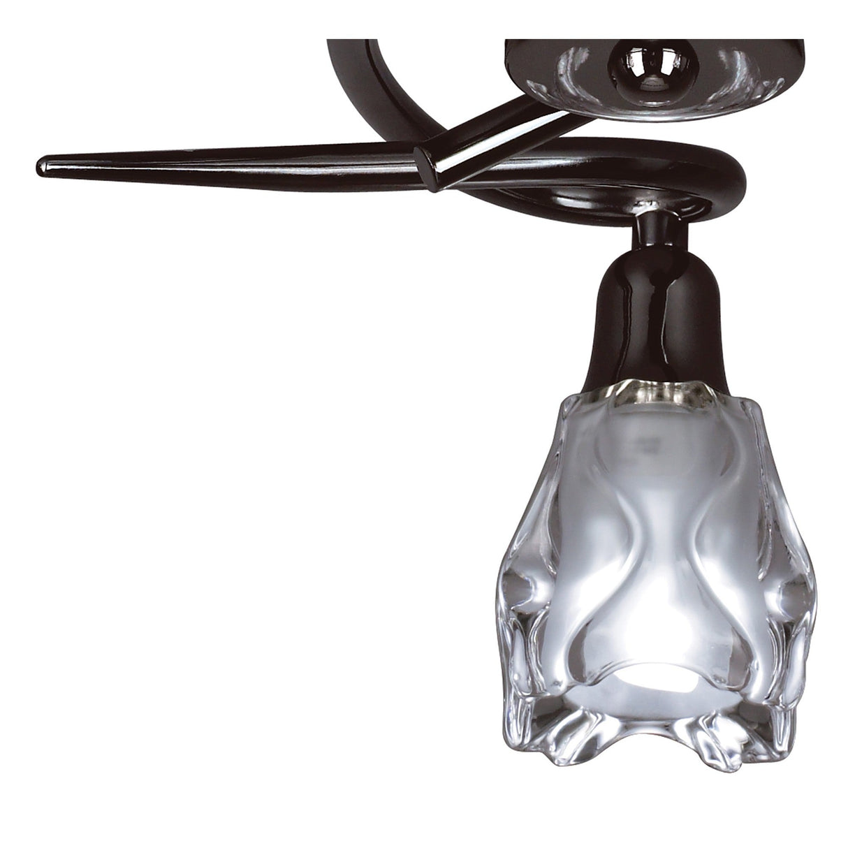 Amel 3 Light Semi-Flush Ceiling Light - Black Chrome