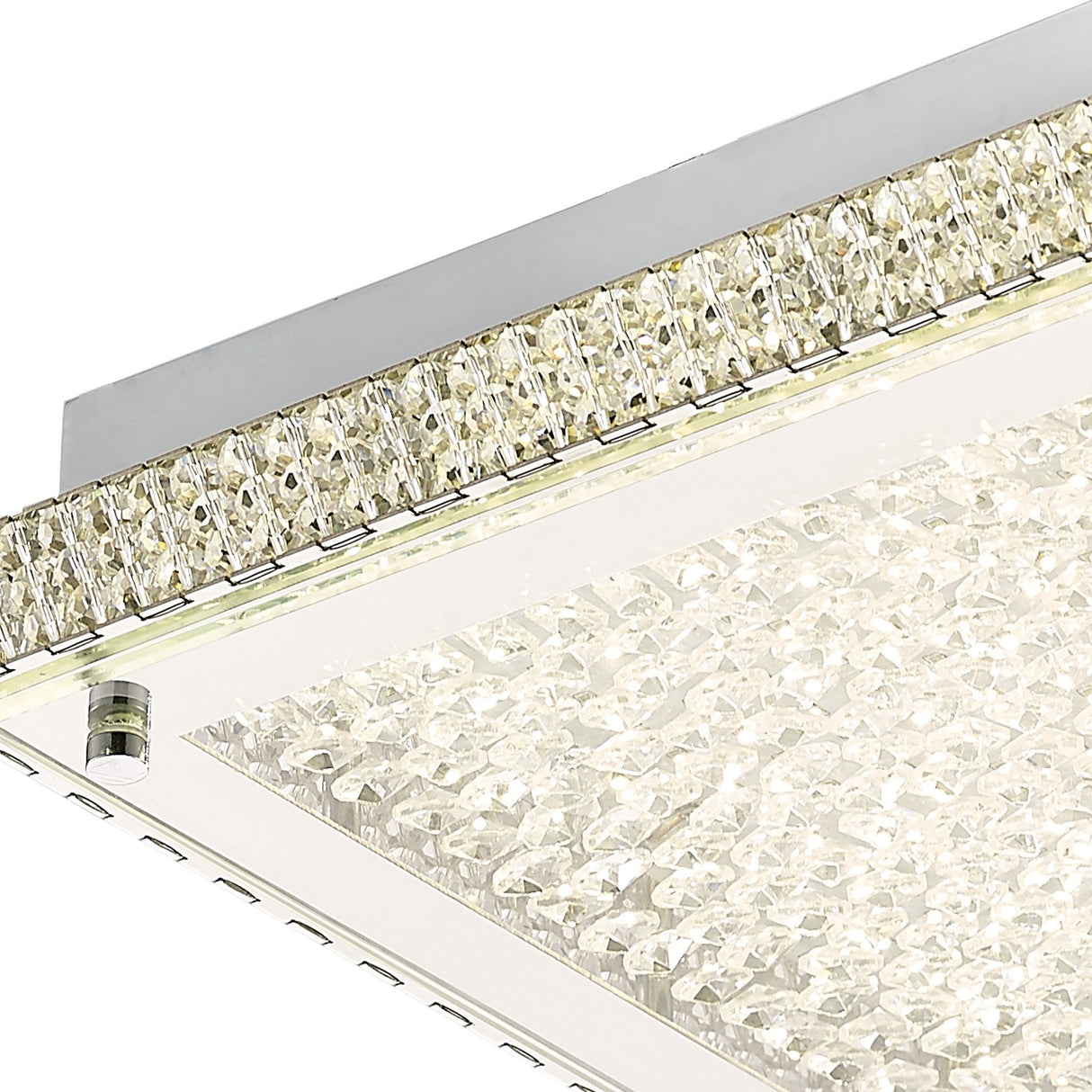 Amelia LED Crystal Flush Ceiling Light 4200K 18W - Polished Chrome