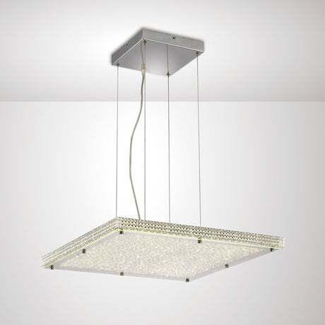 Amelia LED Crystal Suspension Light 44W 4000K - Chrome