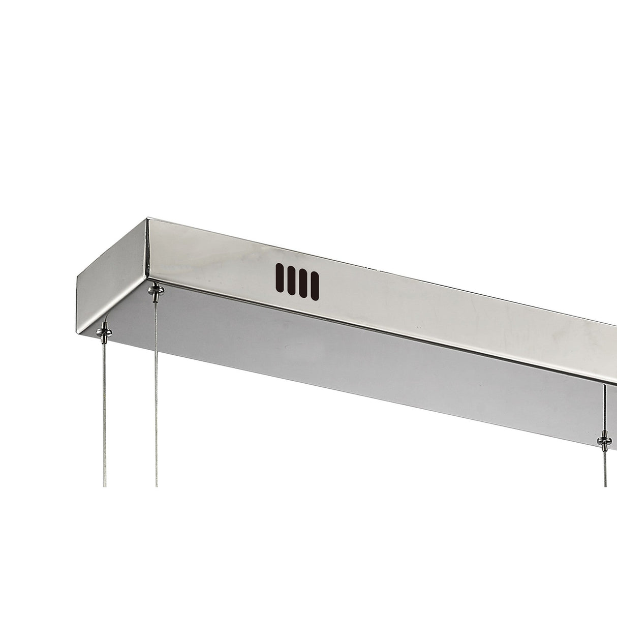 Amelia LED Crystal Linear Suspension Light With Remote - Chrome