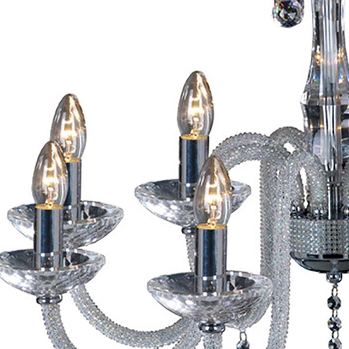 Amora 72cm 8 Light Crystal Chandelier - Polished Chrome