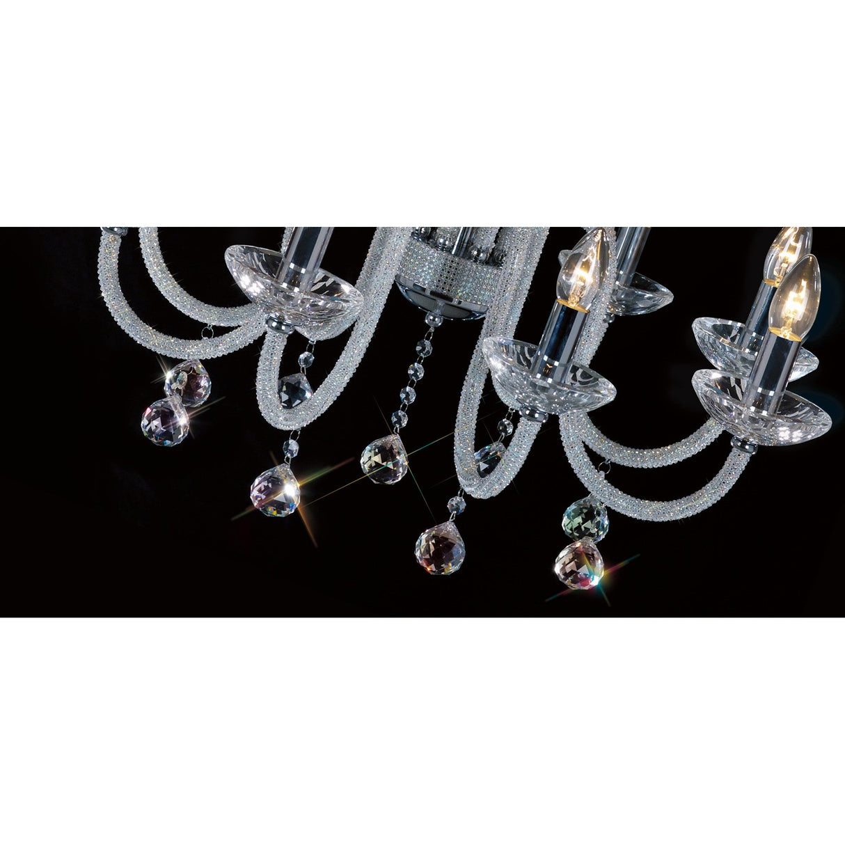 Amora 72cm 8 Light Crystal Chandelier - Polished Chrome