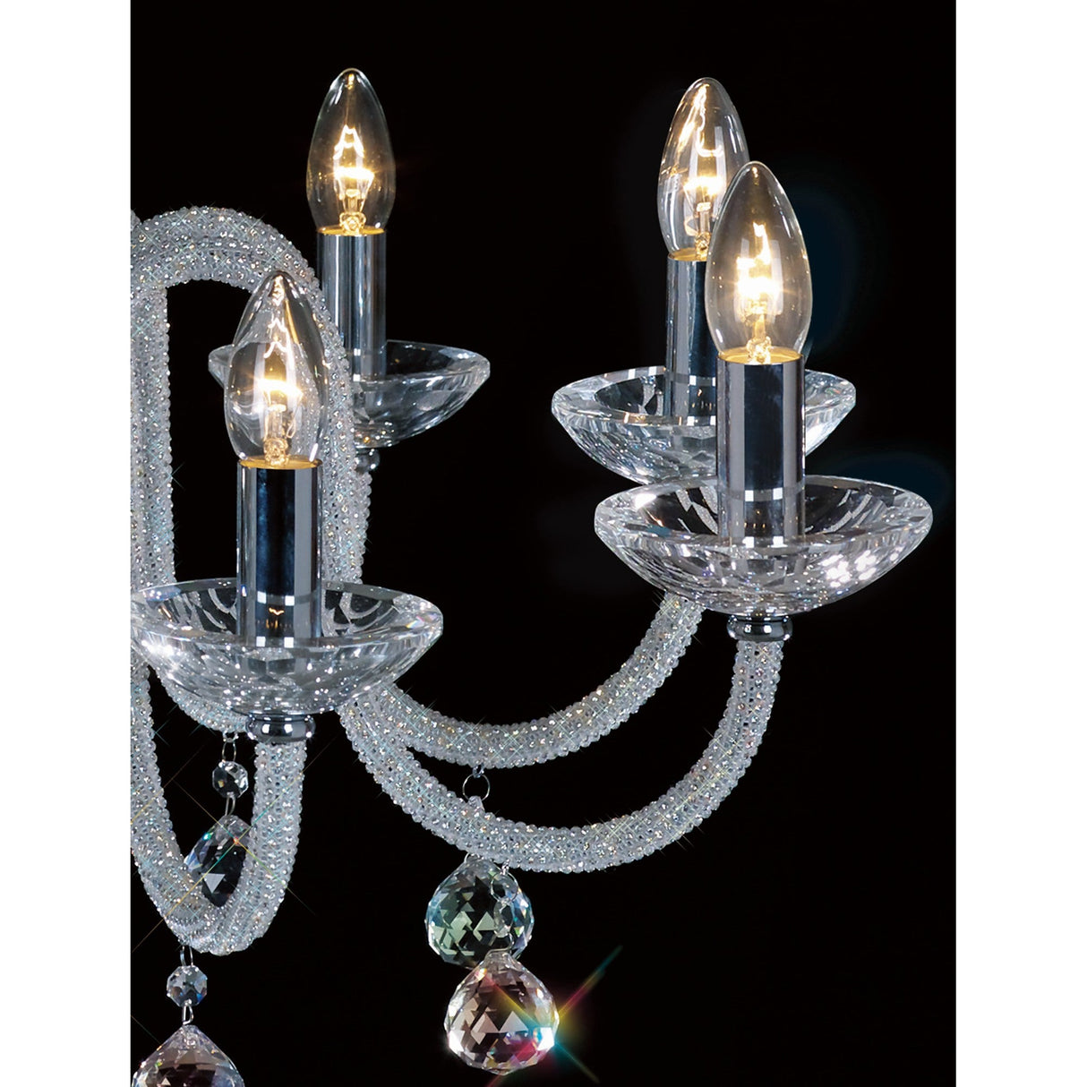 Amora 72cm 8 Light Crystal Chandelier - Polished Chrome