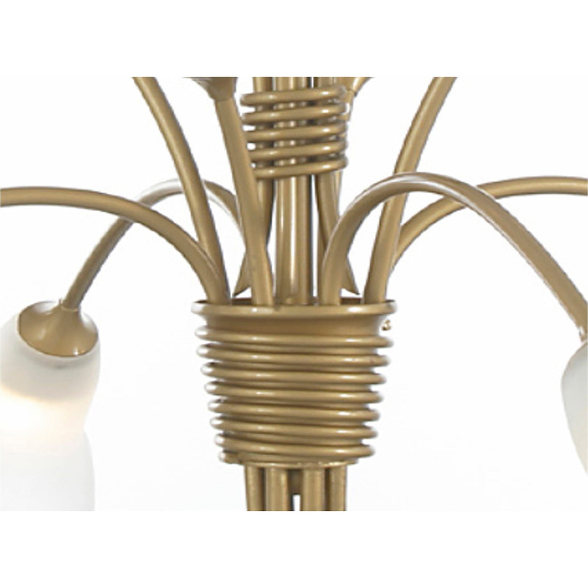 Ancona 61cm 8 Light Frosted Glass Chandelier - French Gold