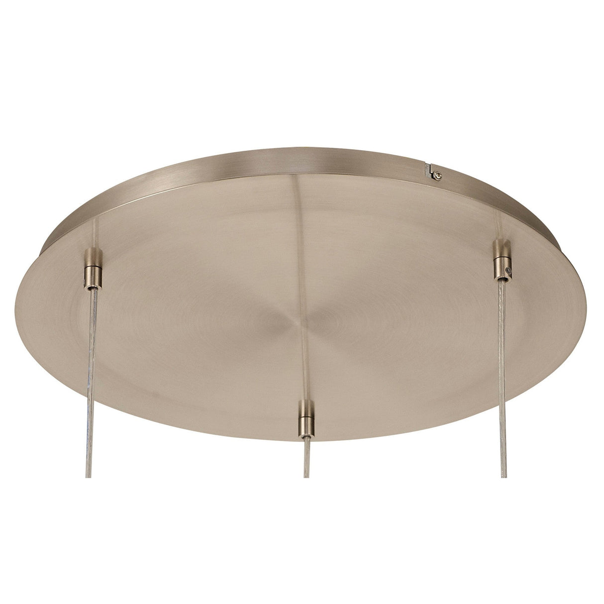 Andrea 3 Light Round Crystal Cluster Pendant Light - Satin Nickel