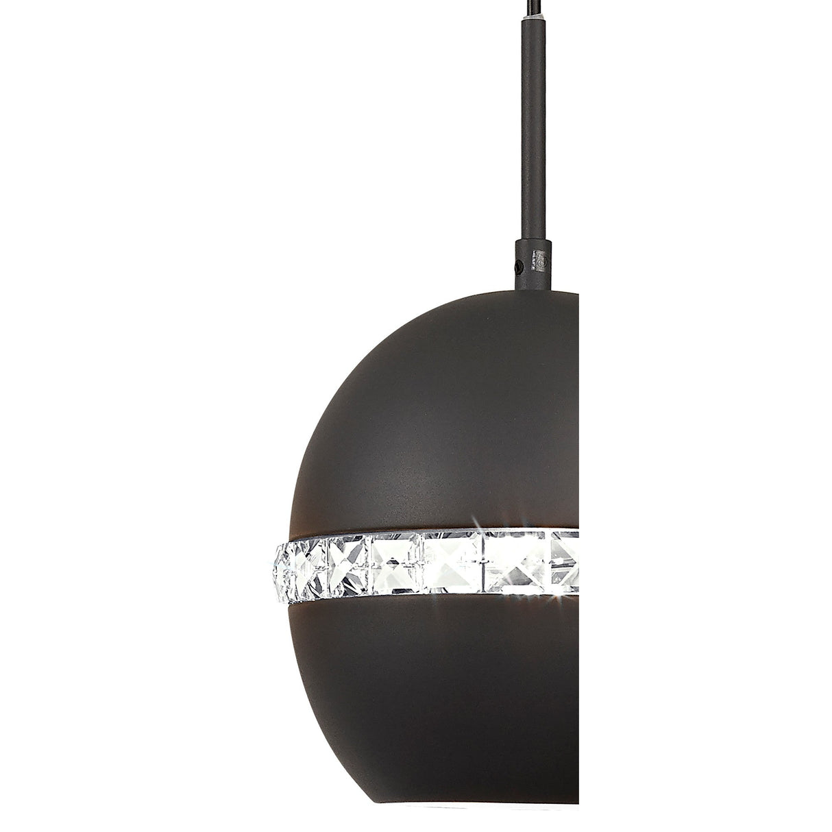 Andrea 3 Light Crystal Bar Pendant Light - Graphite