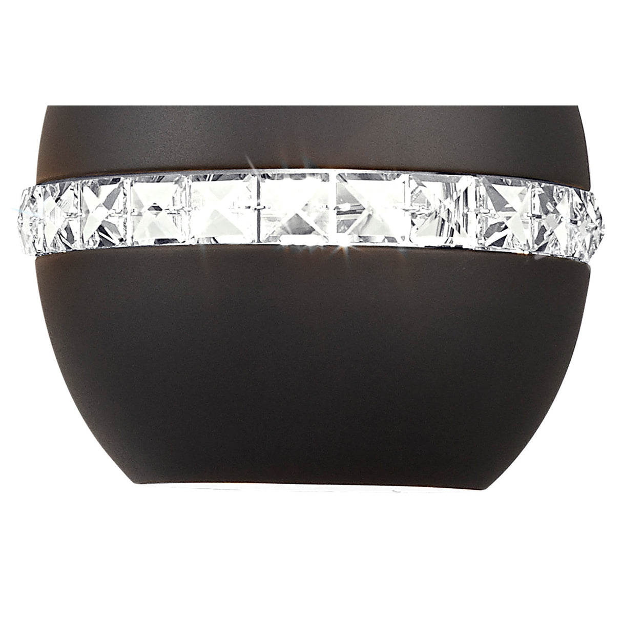 Andrea 3 Light Round Crystal Cluster Pendant Light - Graphite