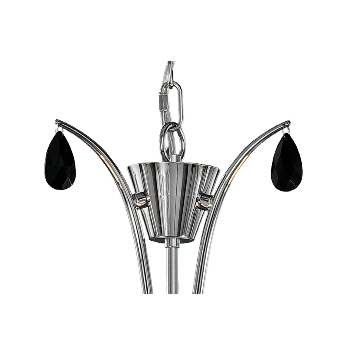 Andrea 67cm 5 Light Chandelier - Polished Chrome With White Shades