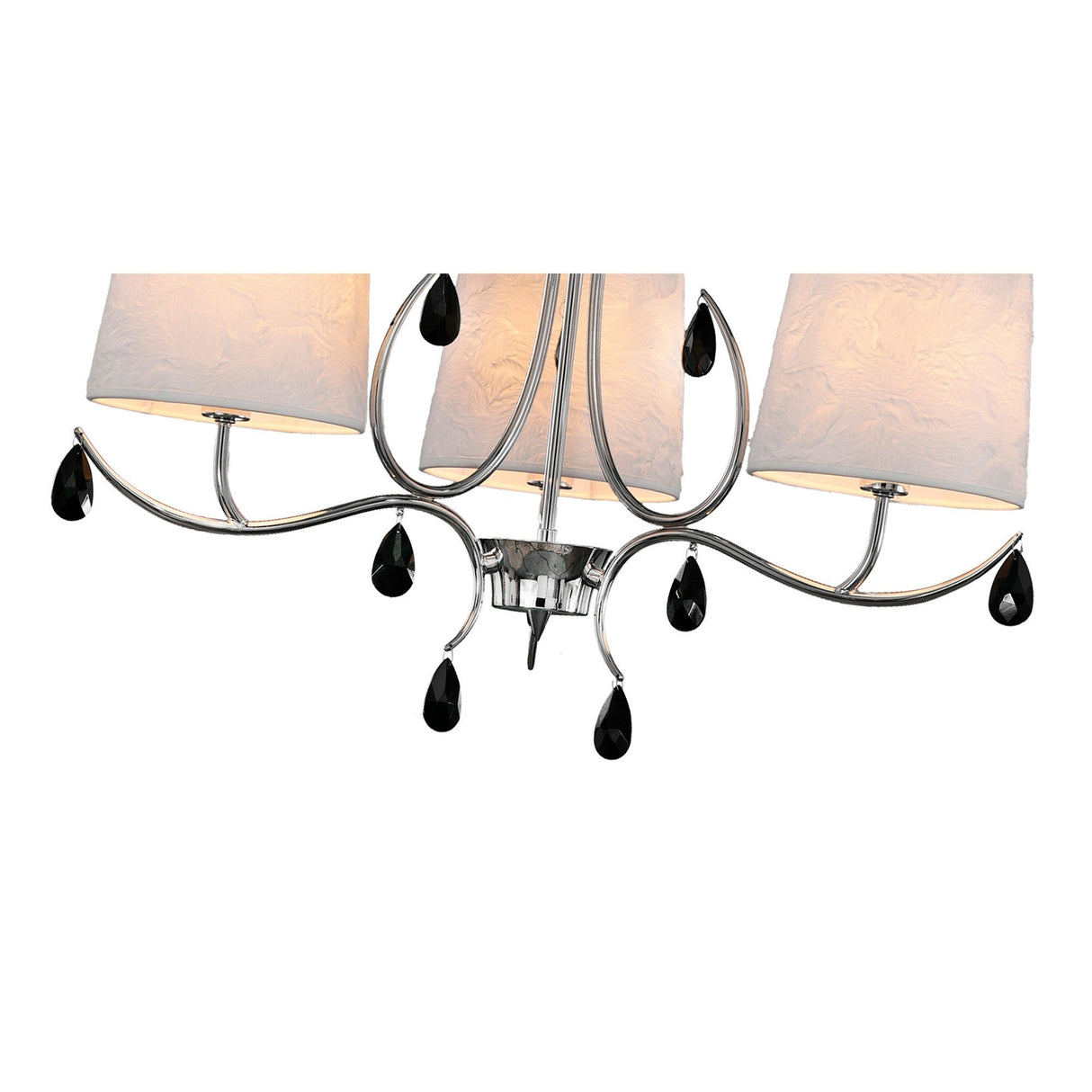 Andrea 67cm 5 Light Chandelier - Polished Chrome With White Shades