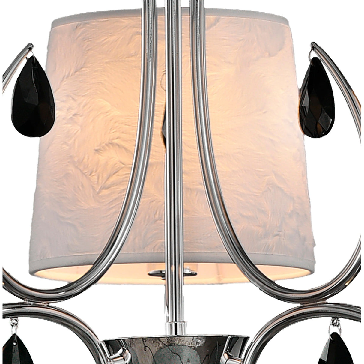 Andrea 67cm 5 Light Chandelier - Polished Chrome With White Shades