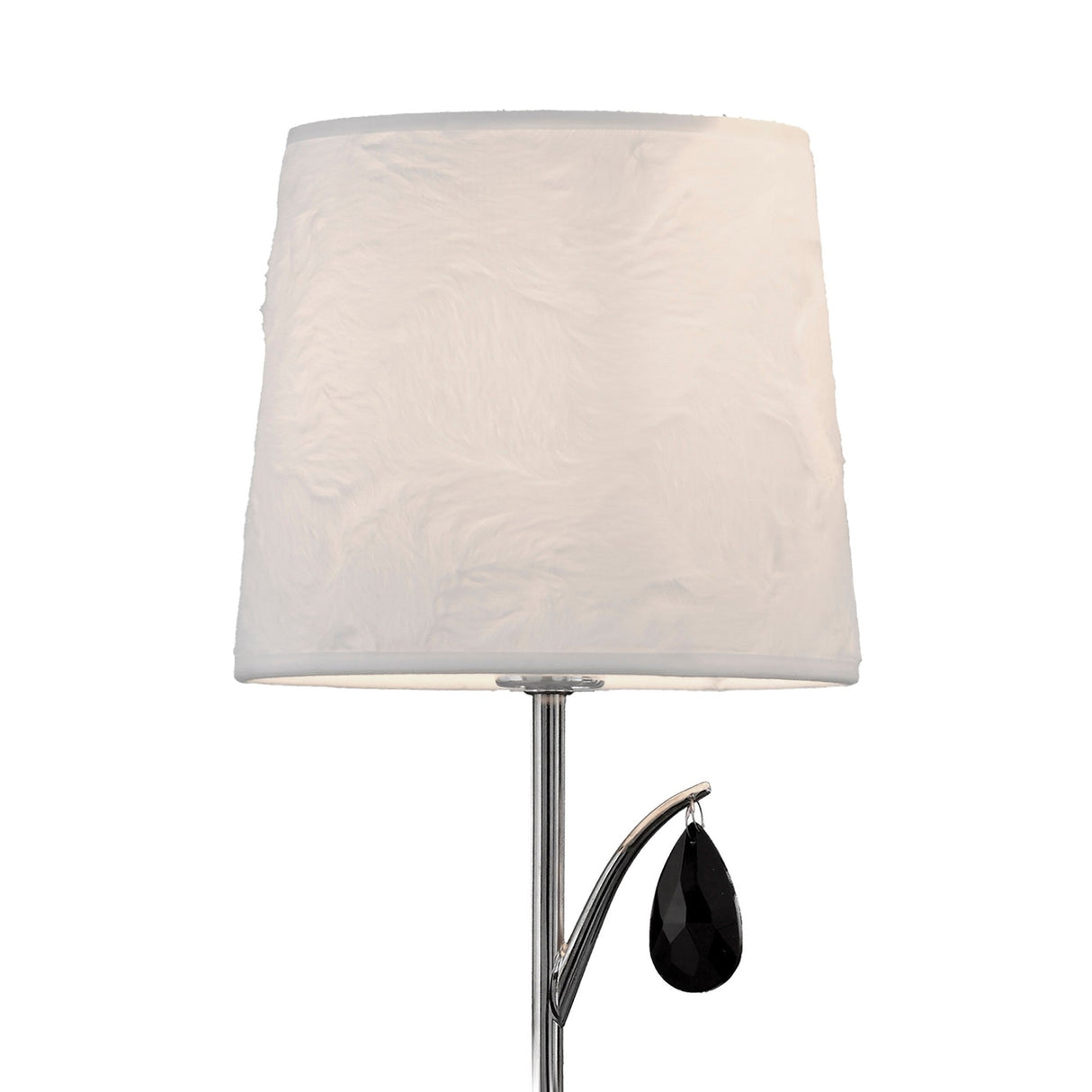 Andrea 1 Light Crystal Droplets Wall Light - Chrome With White Shade