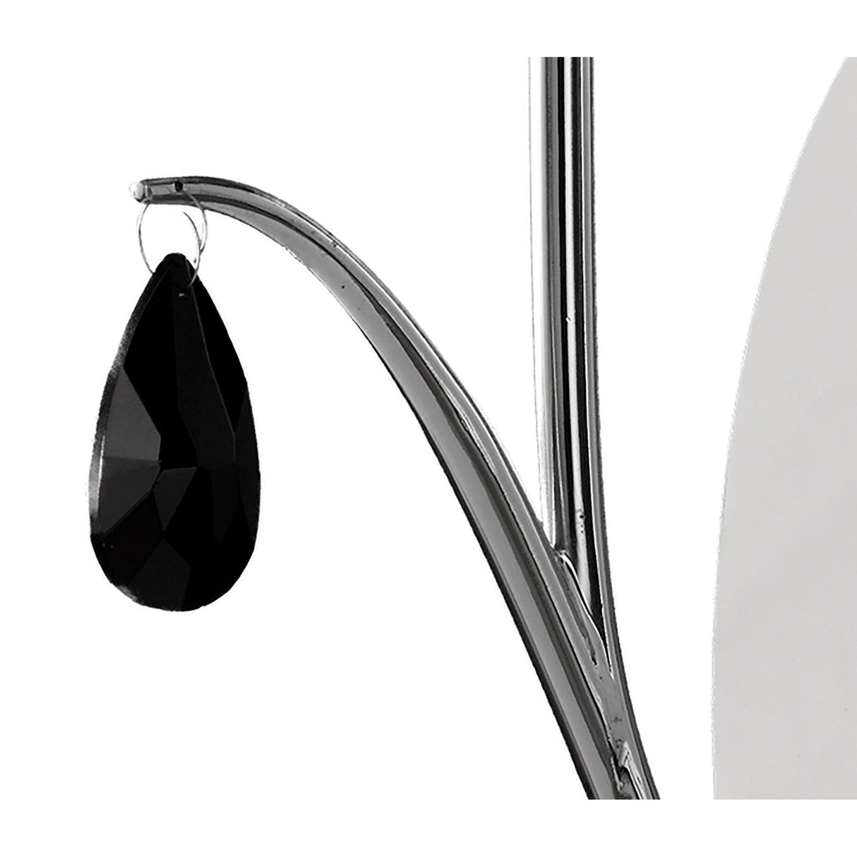 Andrea 1 Light Crystal Droplets Wall Light - Chrome With White Shade