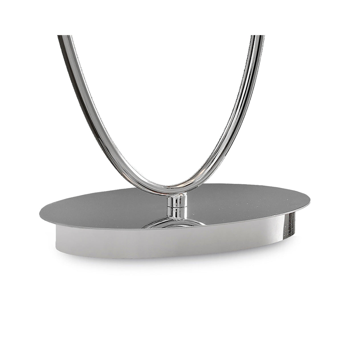 Andrea 2 Light Crystal Droplets Table Lamp - Chrome With White Shades