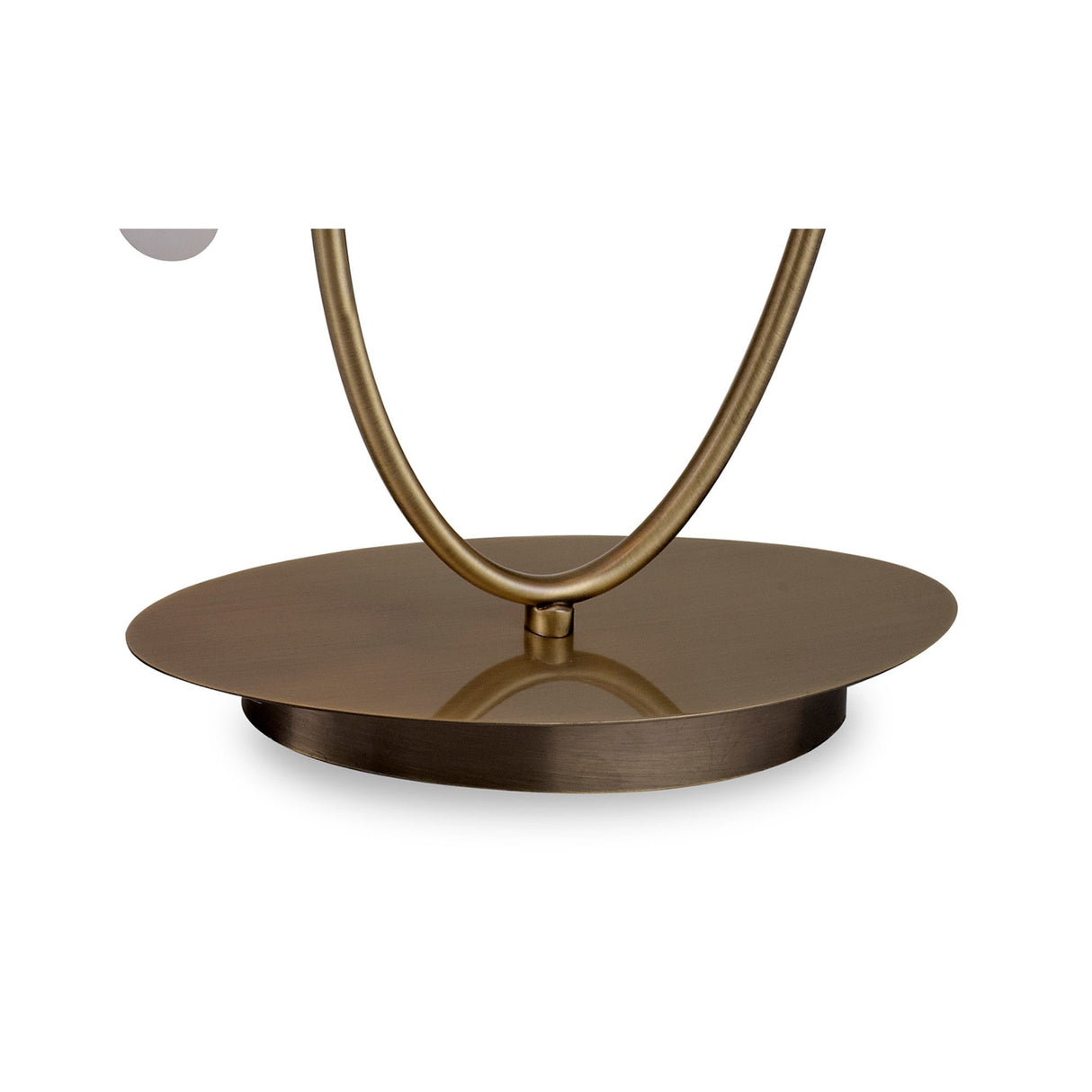 Andrea 2 Light Crystal Droplets Table Lamp - Brass With White Shades