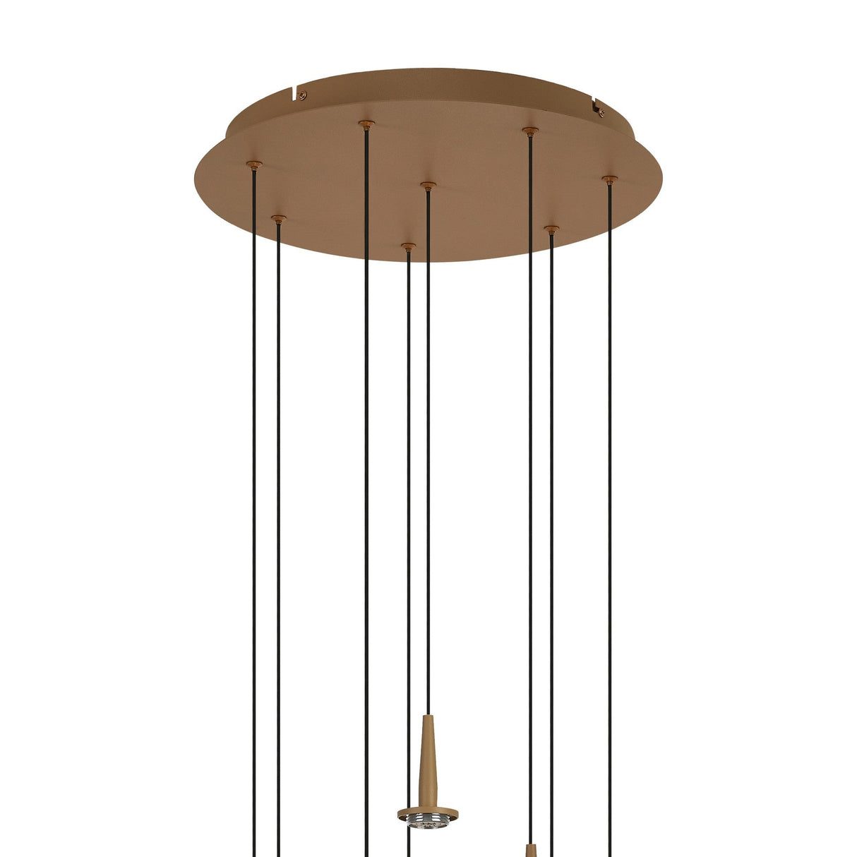 Andromeda 8 Light LED Glass Cluster Pendant Light - Light Gold (Frame Only)