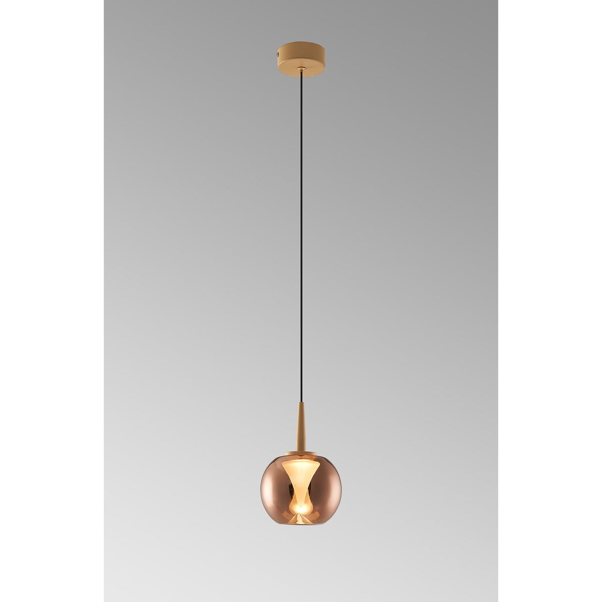 Andromeda LED Glass Pendant Light 5W 3000K - Gold & Copper & Frosted