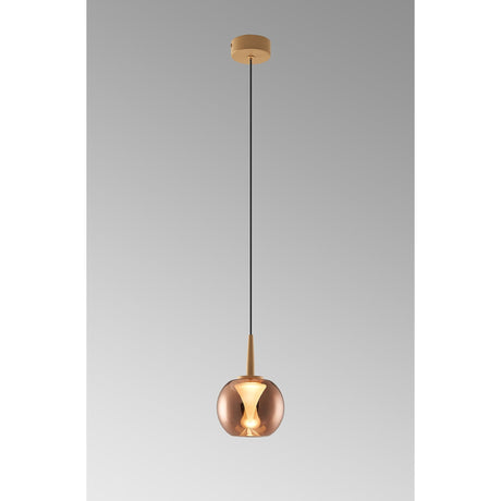 Andromeda LED Glass Pendant Light 5W 3000K - Gold & Copper & Frosted