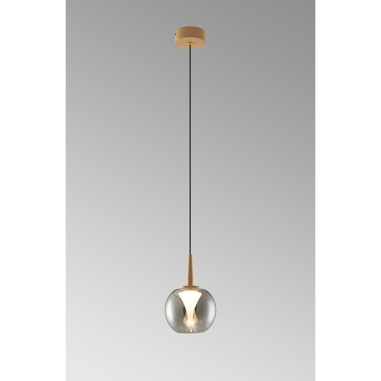 Andromeda LED Glass Pendant Light 5W 3000K - Gold & Chrome & Frosted