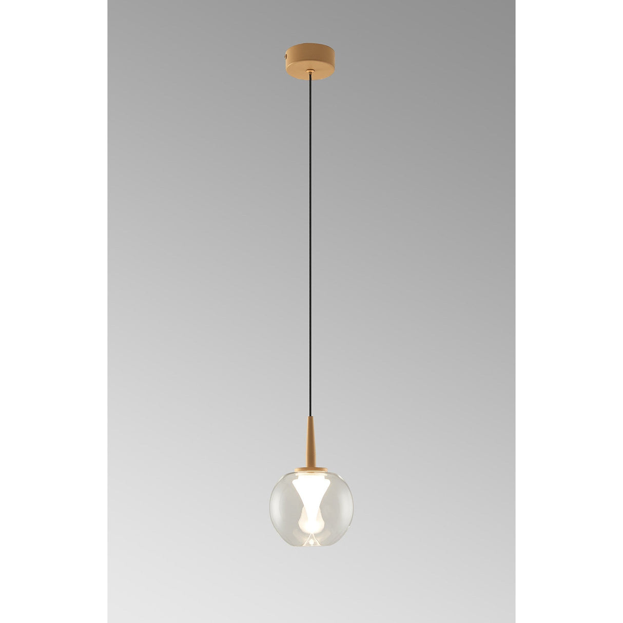 Andromeda LED Glass Pendant Light 5W 3000K - Gold & Frosted