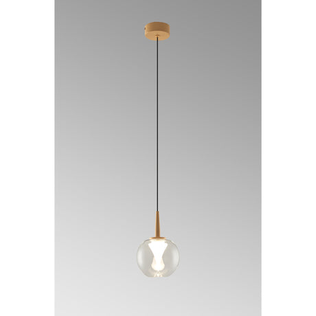 Andromeda LED Glass Pendant Light 5W 3000K - Gold & Frosted