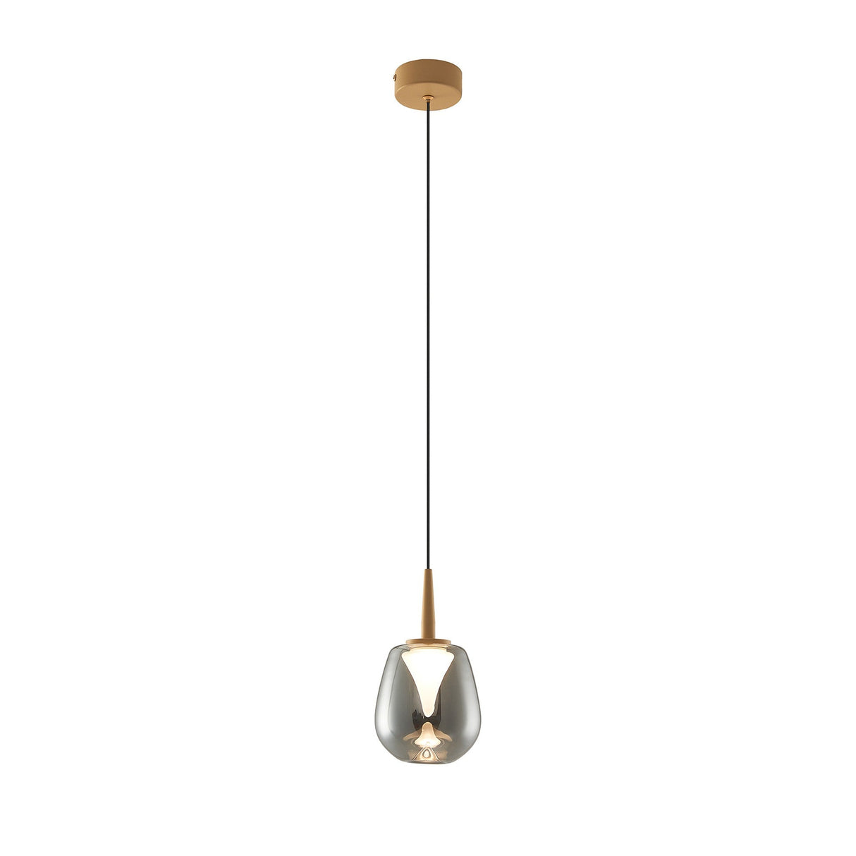 Andromeda LED Glass Pendant Light 5W 3000K - Gold & Chrome & Frosted