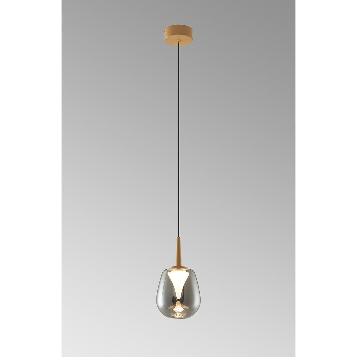 Andromeda LED Glass Pendant Light 5W 3000K - Gold & Chrome & Frosted