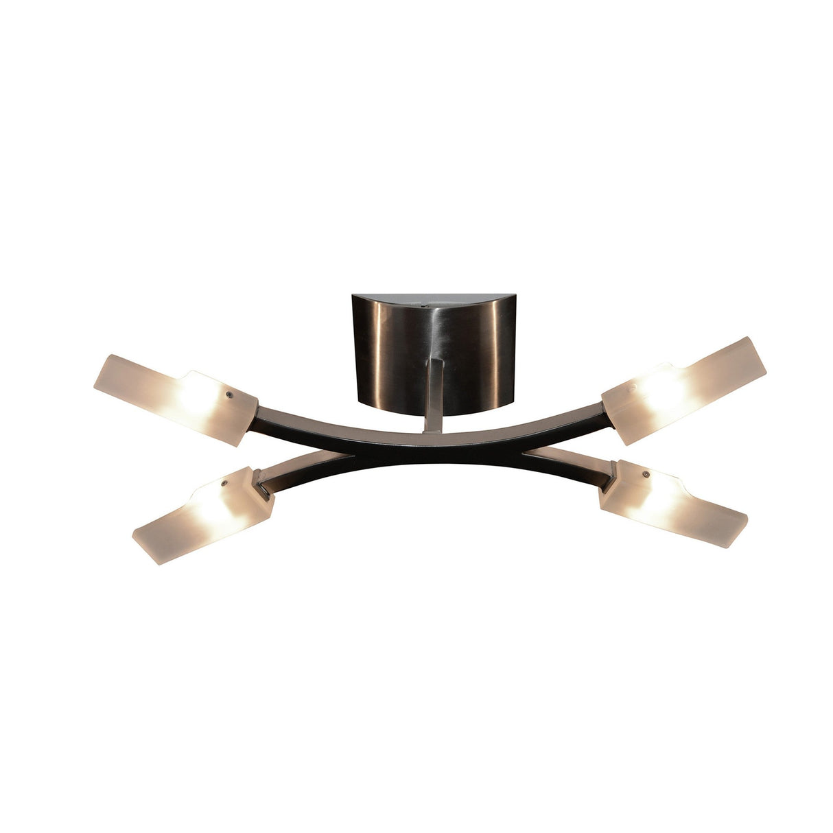 Arco 4 Light Semi-Flush Ceiling Light - Satin Nickel