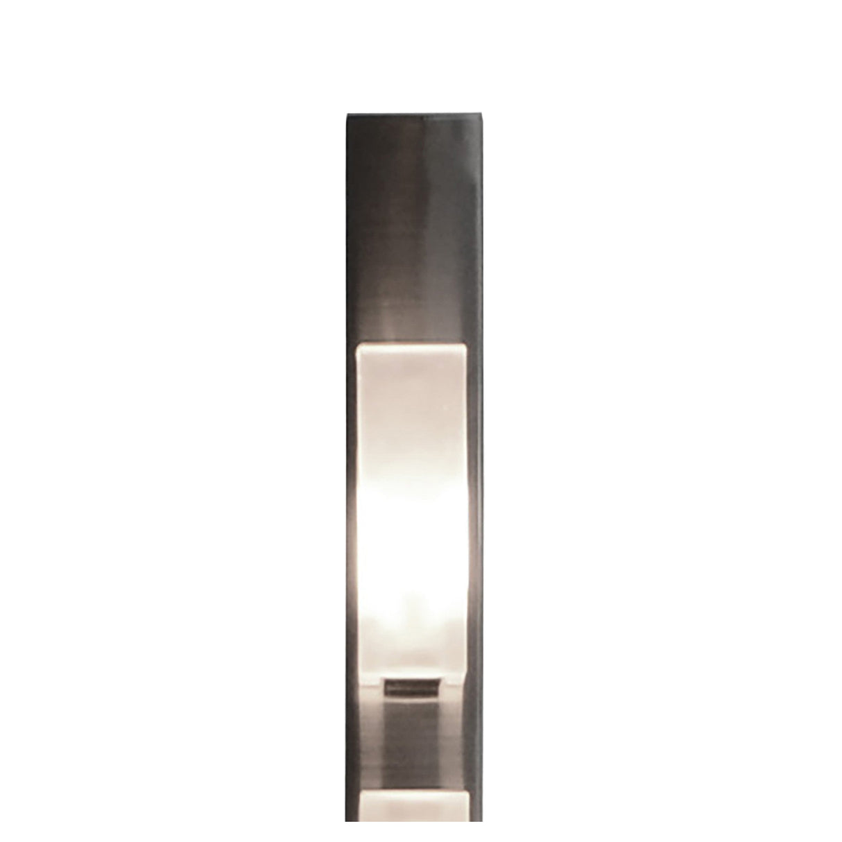The Arco 4 Light Floor Lamp in satin nickel features a sleek, contemporary design with four lights that provide gentle ambient illumination, casting a soft glow against a white background.