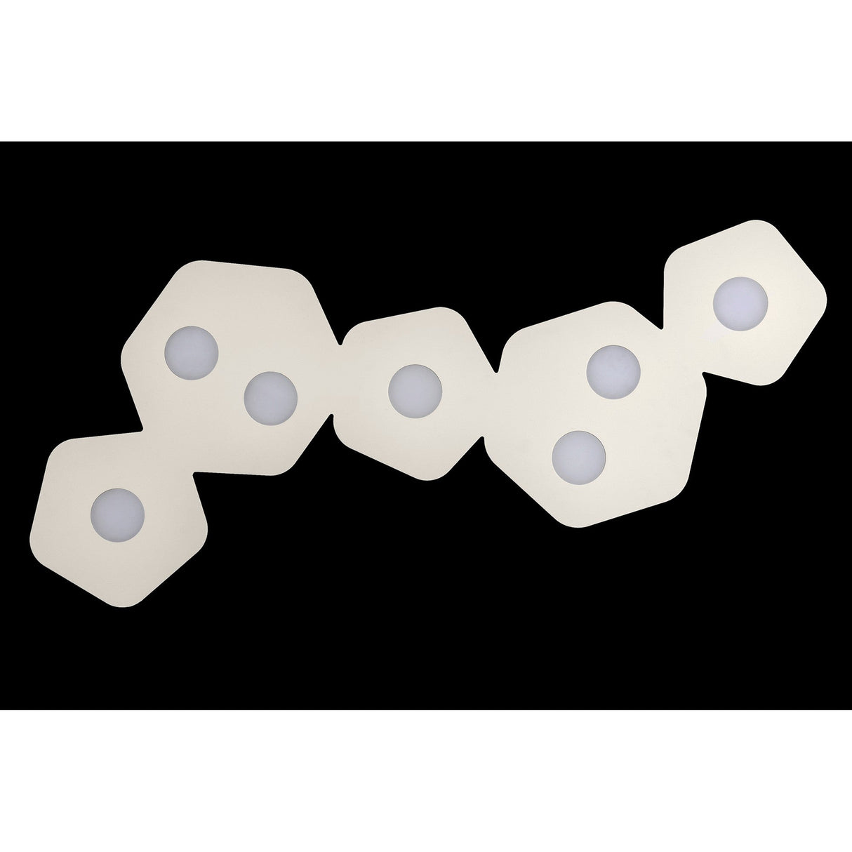 Area 7 Light Flush Ceiling Light - Sand White