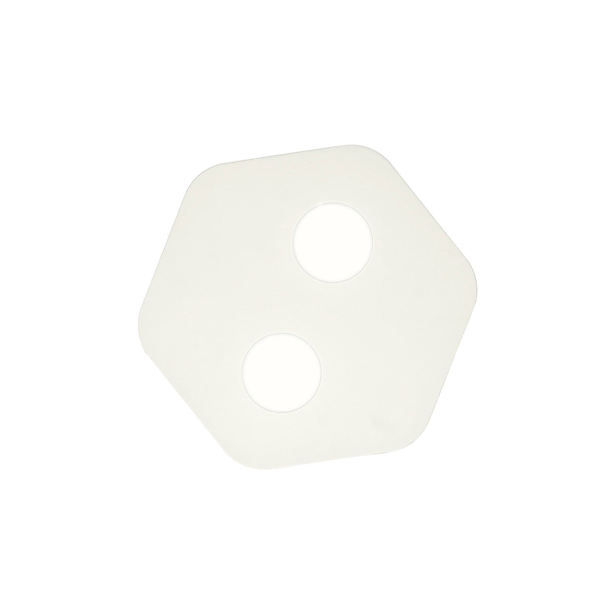 Area 2 Light Flush Ceiling Light - Sand White