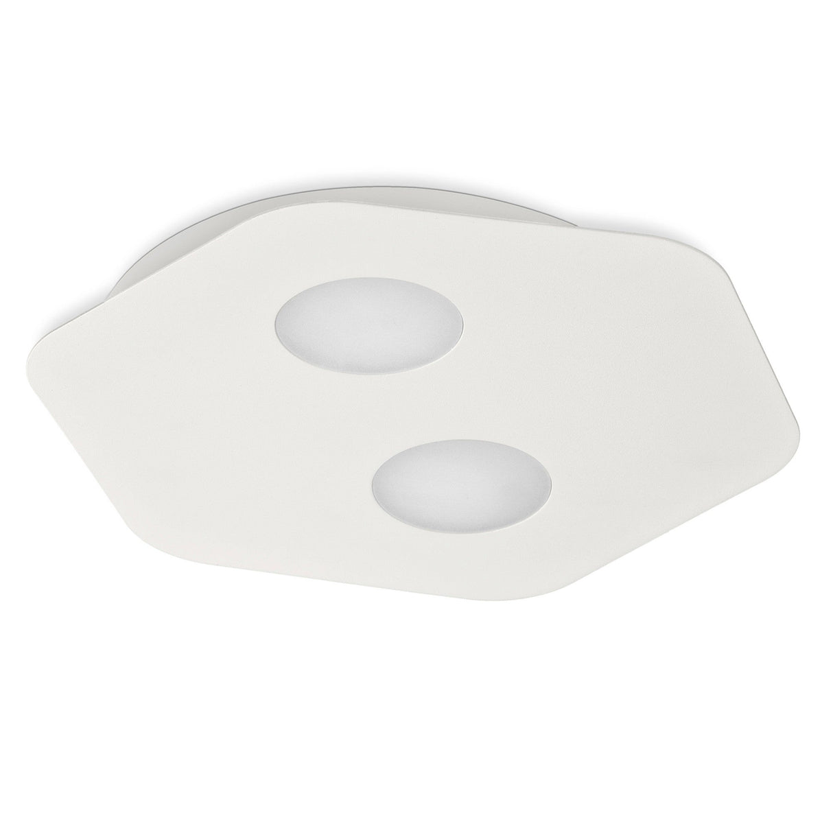 Area 2 Light Flush Ceiling Light - Sand White