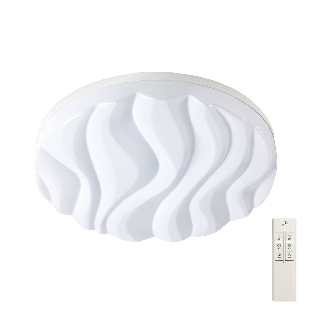 Arena Round Dimmable LED Bathroom Ceiling/Wall Light - White