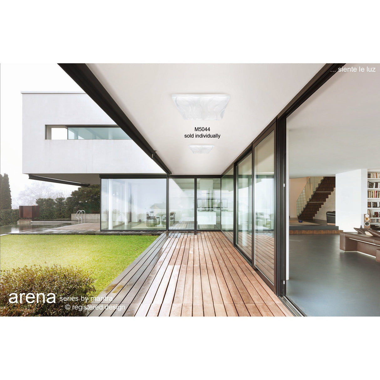 Arena Large LED Bathroom Ceiling/Wall Light - White