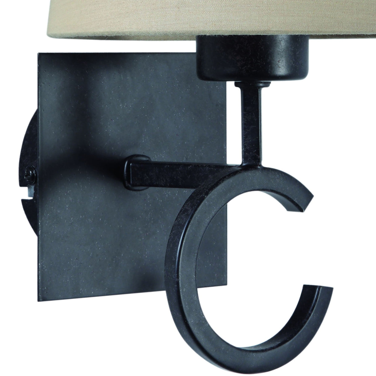 Argi 1 Light Wall Lamp - Brown Oxide With Taupe Shade