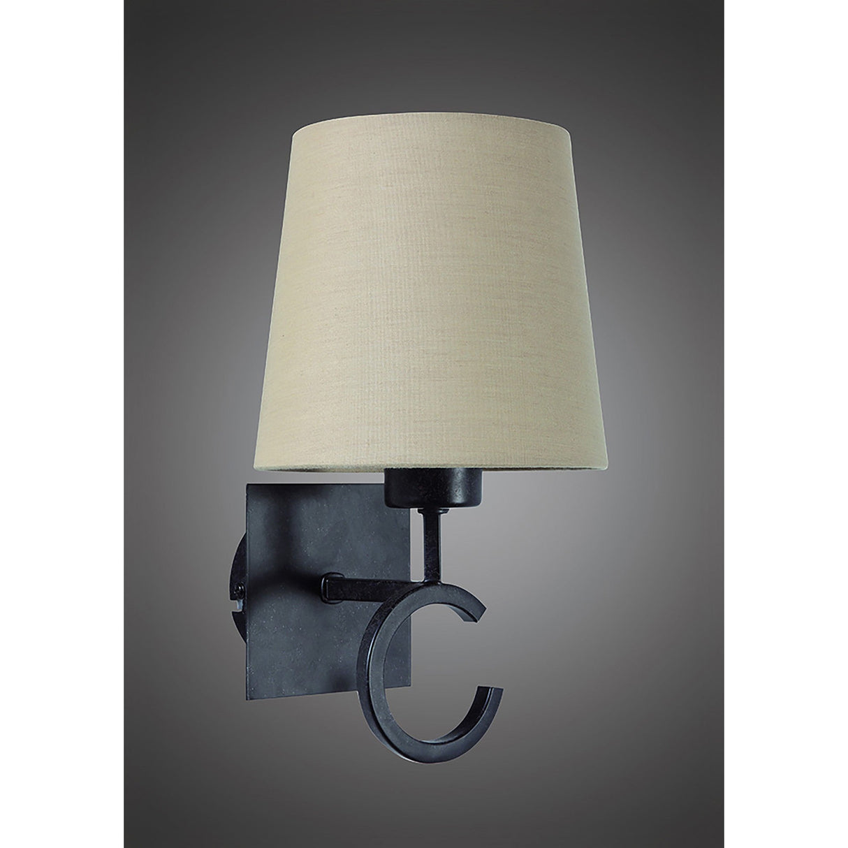 Argi 1 Light Wall Lamp - Brown Oxide With Taupe Shade