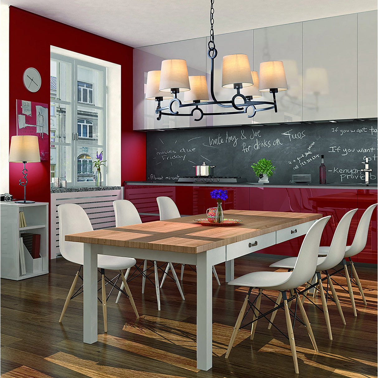 Argi Large 1 Light Table Lamp - Brown Oxide With Taupe Shade