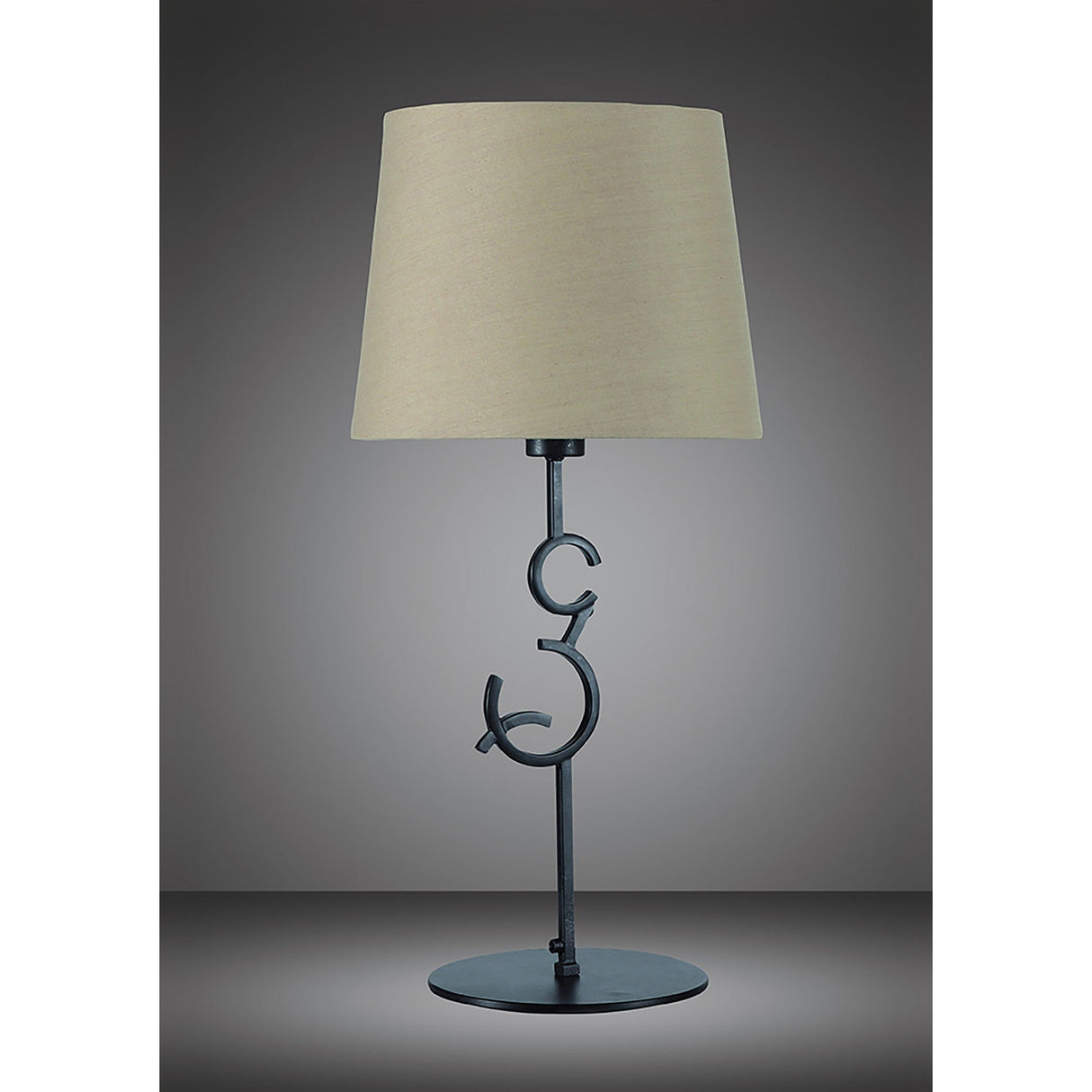 Argi Large 1 Light Table Lamp - Brown Oxide With Taupe Shade