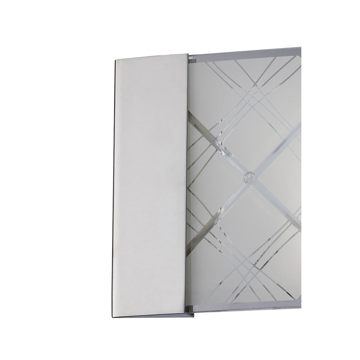 Aries 2 Light Glass Wall Light - Polished Chrome